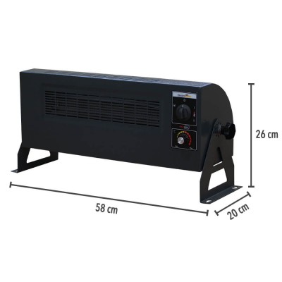HB3603000F Heatbox 360 3000W Monofaze Elektrikli Fanlı Isıtıcı Füme